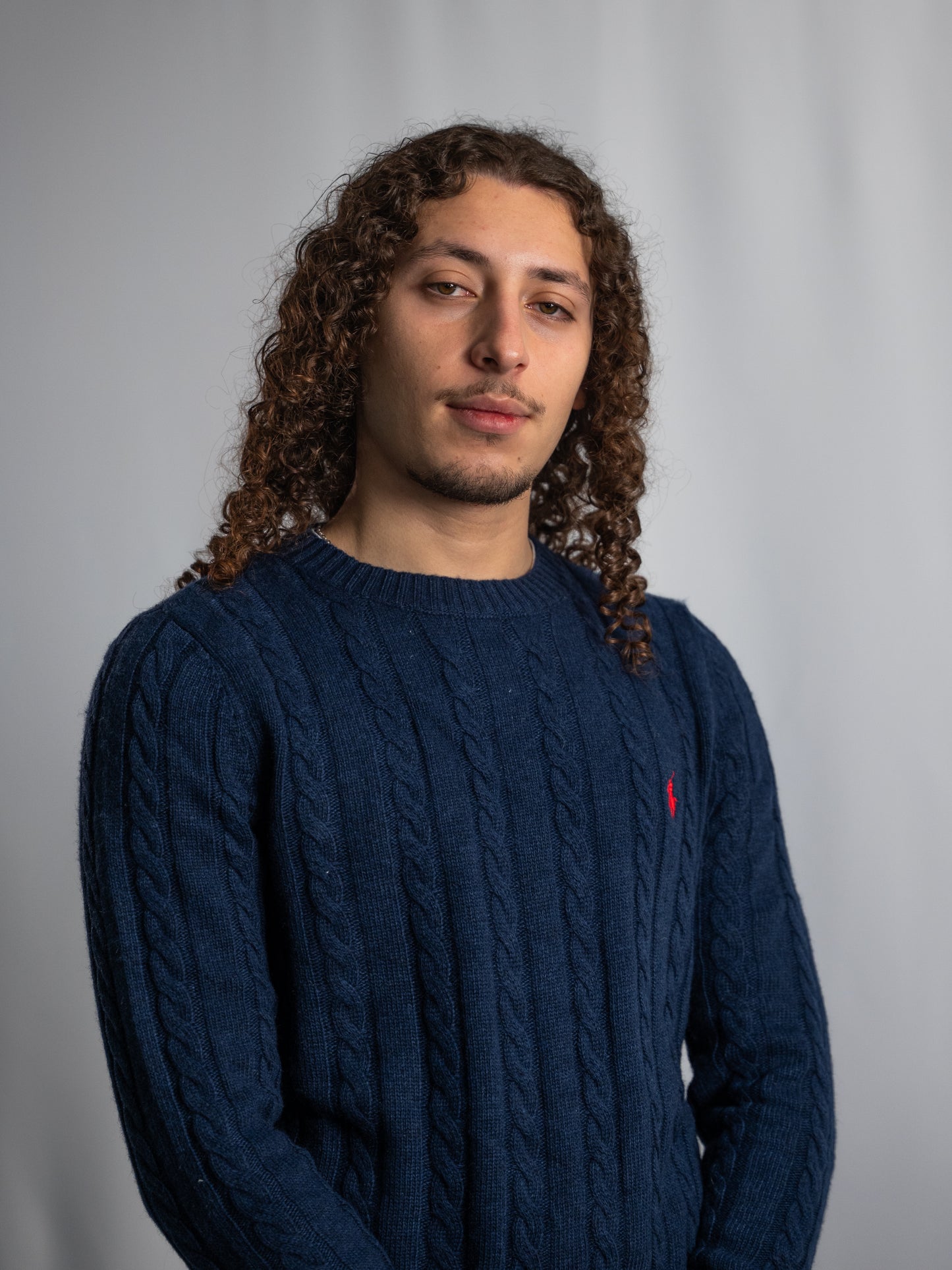 Pull Ralph Lauren Bleu Marine – Maille torsadée
