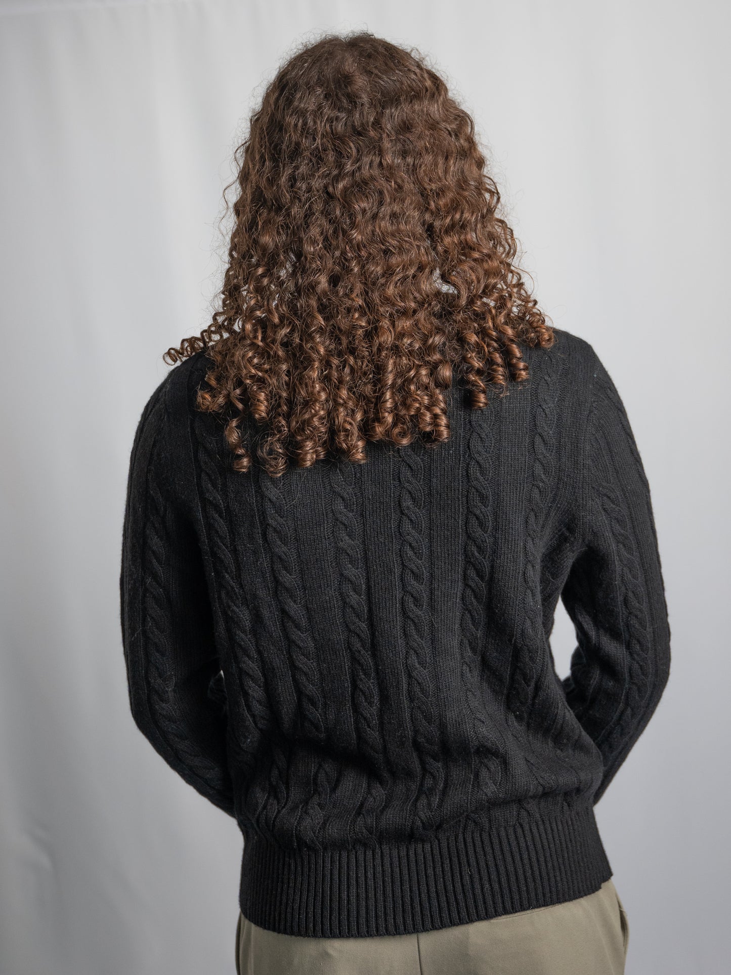 Pull Ralph Lauren Noir – Maille torsadée