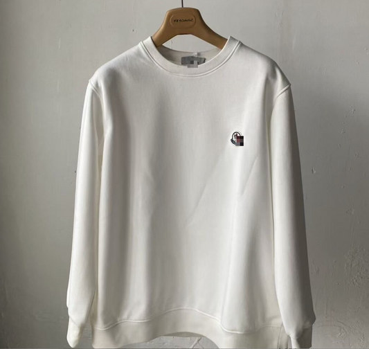 Pull Moncler Blanc – Logo poitrine