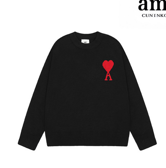Pull Ami Paris en laine Noir