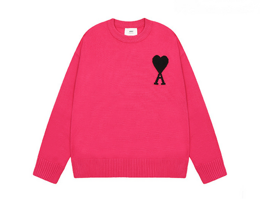 Pull Ami Paris en laine Rose