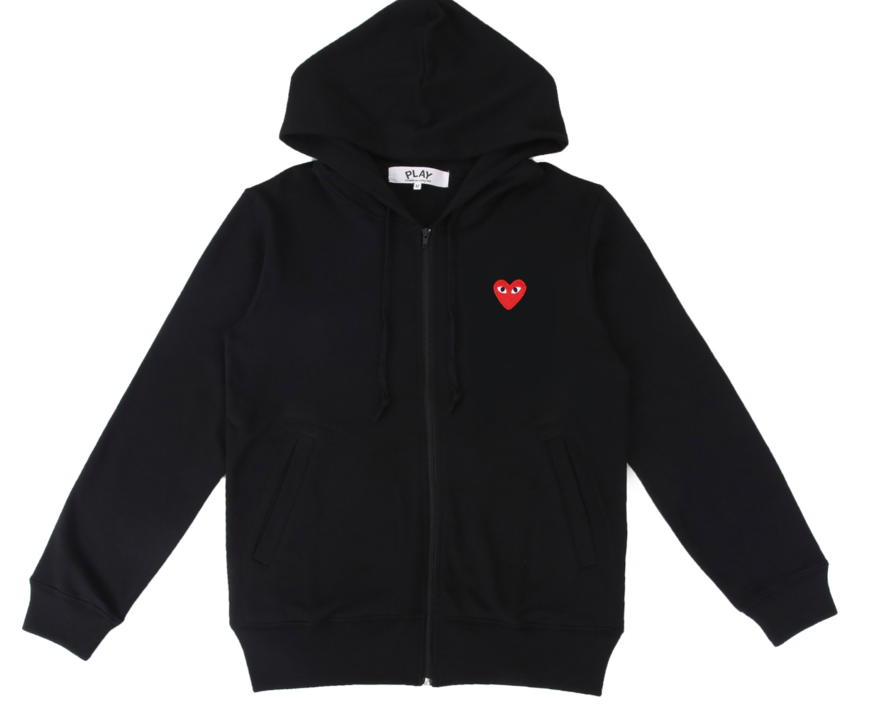 Sweat zippé Comme des Garçons Play Bleu – Cœur Rouge