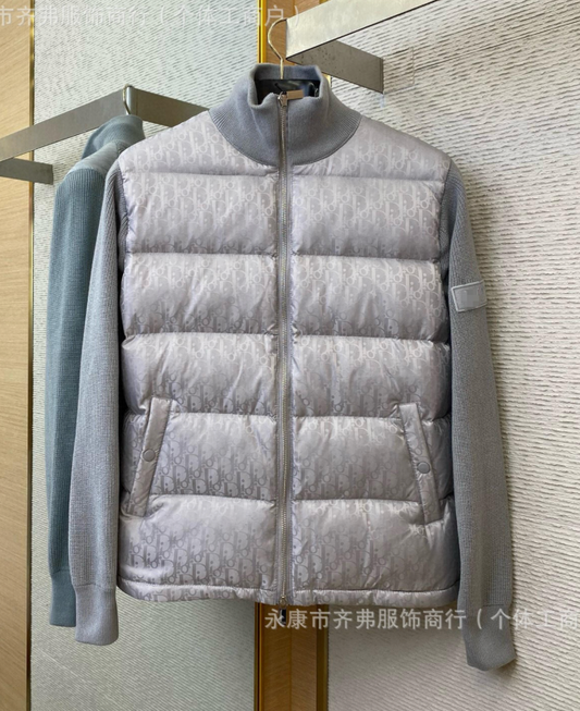 Veste Dior Oblique Grise – Manches en maille