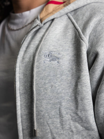 Sweat Zippé Burberry Gris - Homme